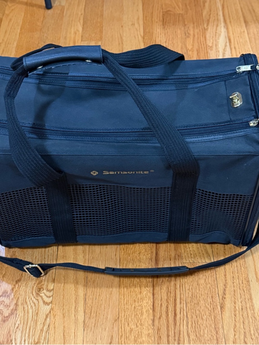Samsonite Premium Soft Sided Black and Gold Pet Carrier - Airline Approved